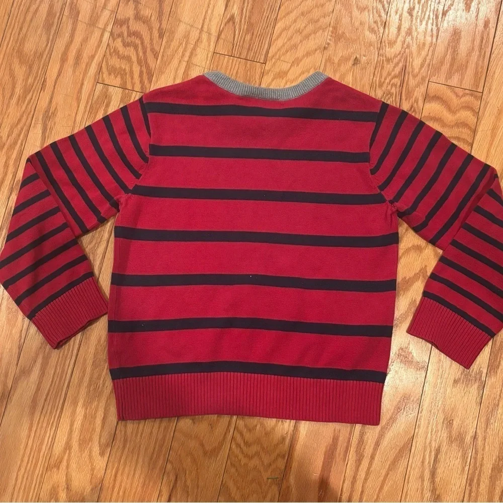 The Children's Place Sweatshirt Youth Boy's Size 7/8 Red/Blue Striped Pullover